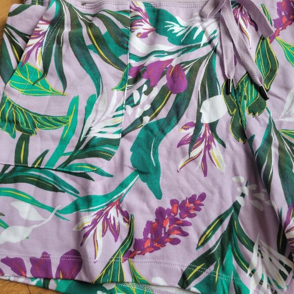 Terra Sky Women's Tropical High-Waisted Shorts Size 1x - Picture 2 of 5